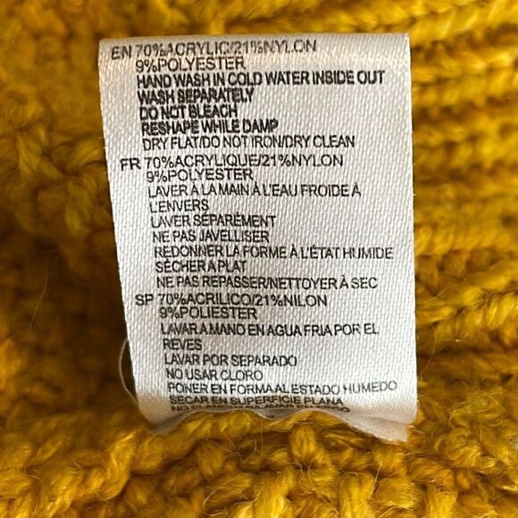 RD Style Womens Pullover Sweater Acrylic Blend Turtleneck‎ Knit Yellow Size XS - Picture 9 of 11